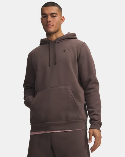 FELPA CON CAPPUCCIO UOMO UNDER ARMOUR ICON FLEECE IN MISTO COTONE – PEPPERCORN / MARRONE