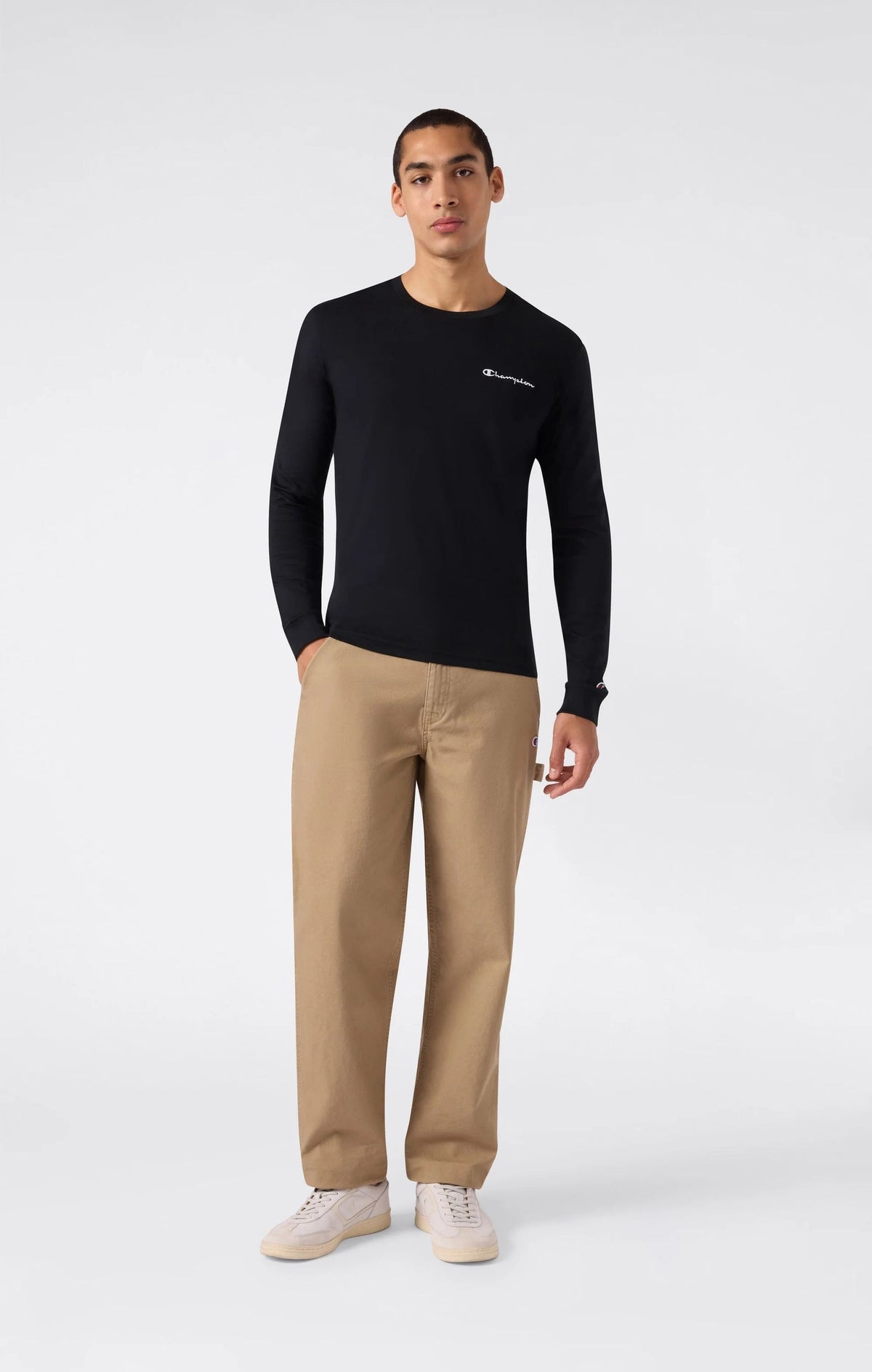T-SHIRT UOMO CHAMPION ICONS MANICA LUNGA – NERO
