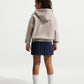 FELPA RAGAZZA NIKE STUDIO FLEECE CROP FULL ZIP – GRIGIO