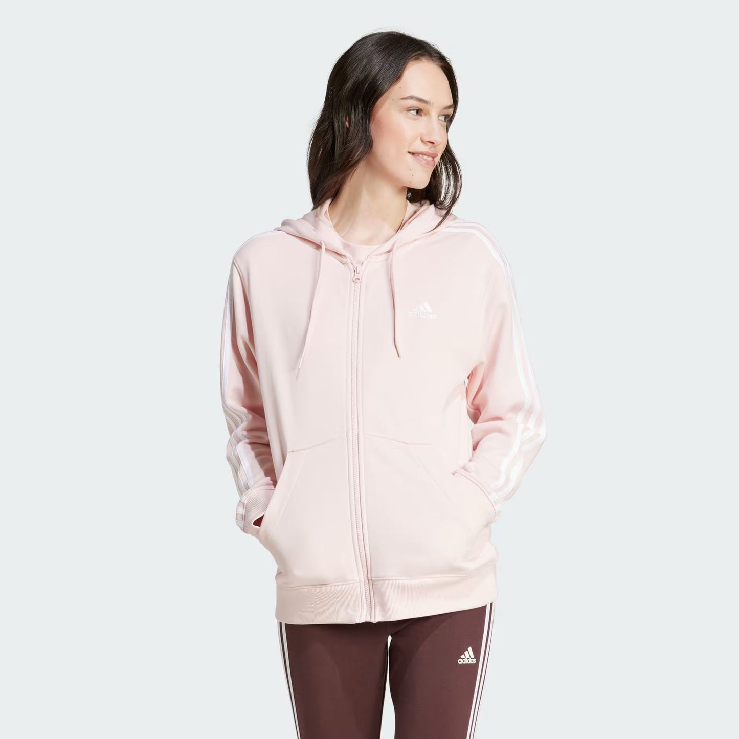 FELPA ESSENTIALS 3-STRIPES FULL-ZIP