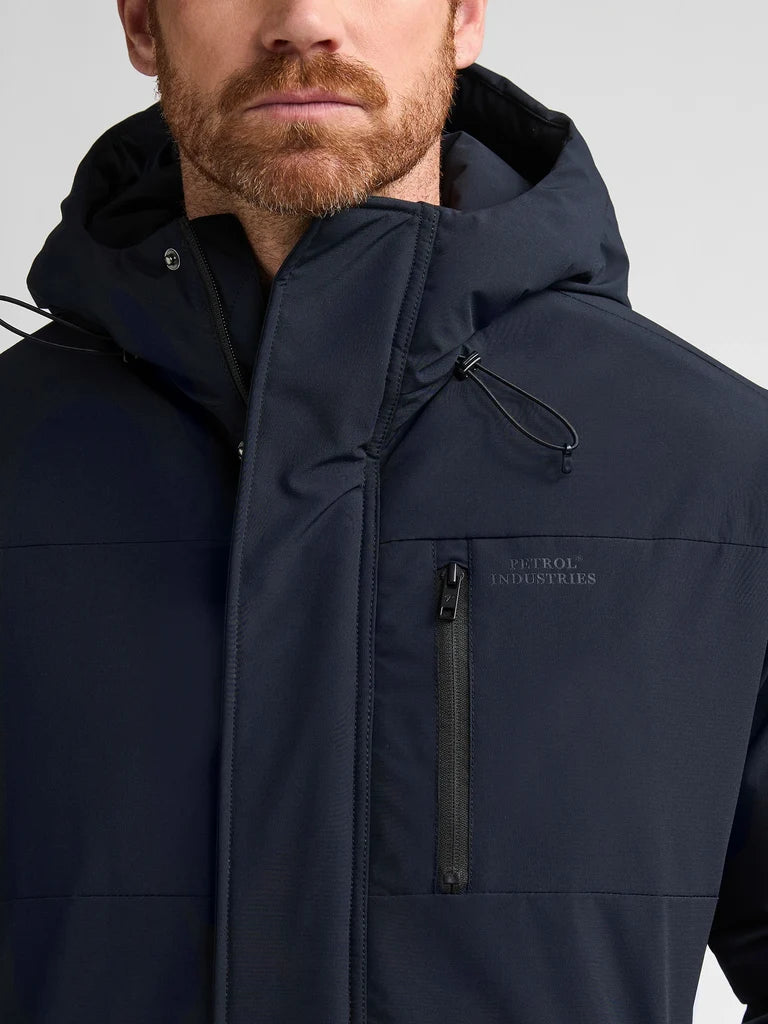 PARKA UOMO CON CAPPUCCIO PETROL INDUSTRIES – NERO