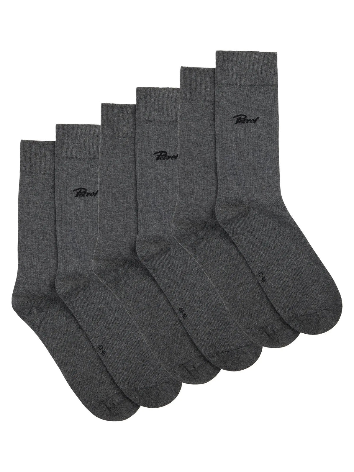 CONFEZIONE DA 3 PAIA DI CALZINI UOMO PETROL INDUSTRIES IN COTONE ELASTICIZZATO – ANTHRACITE MELEE