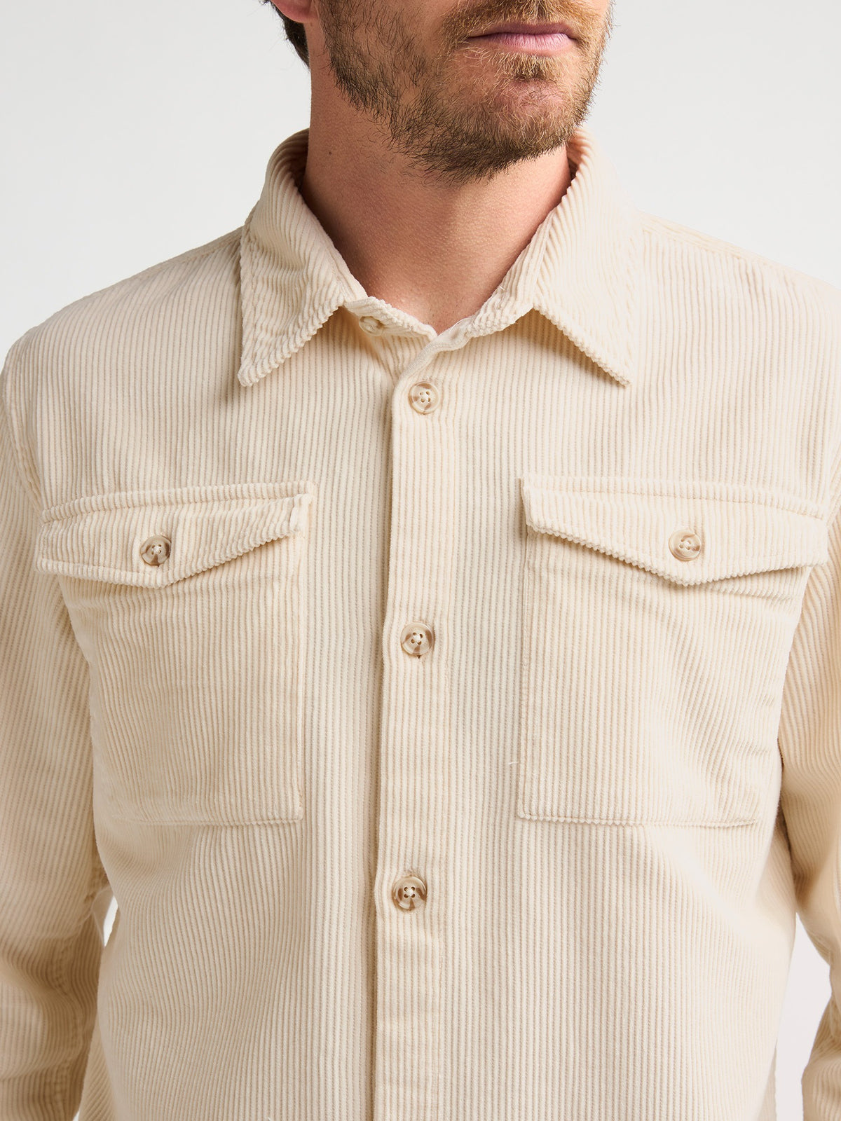 CAMICIA UOMO A MANICHE LUNGHE PETROL INDUSTRIES – BEIGE