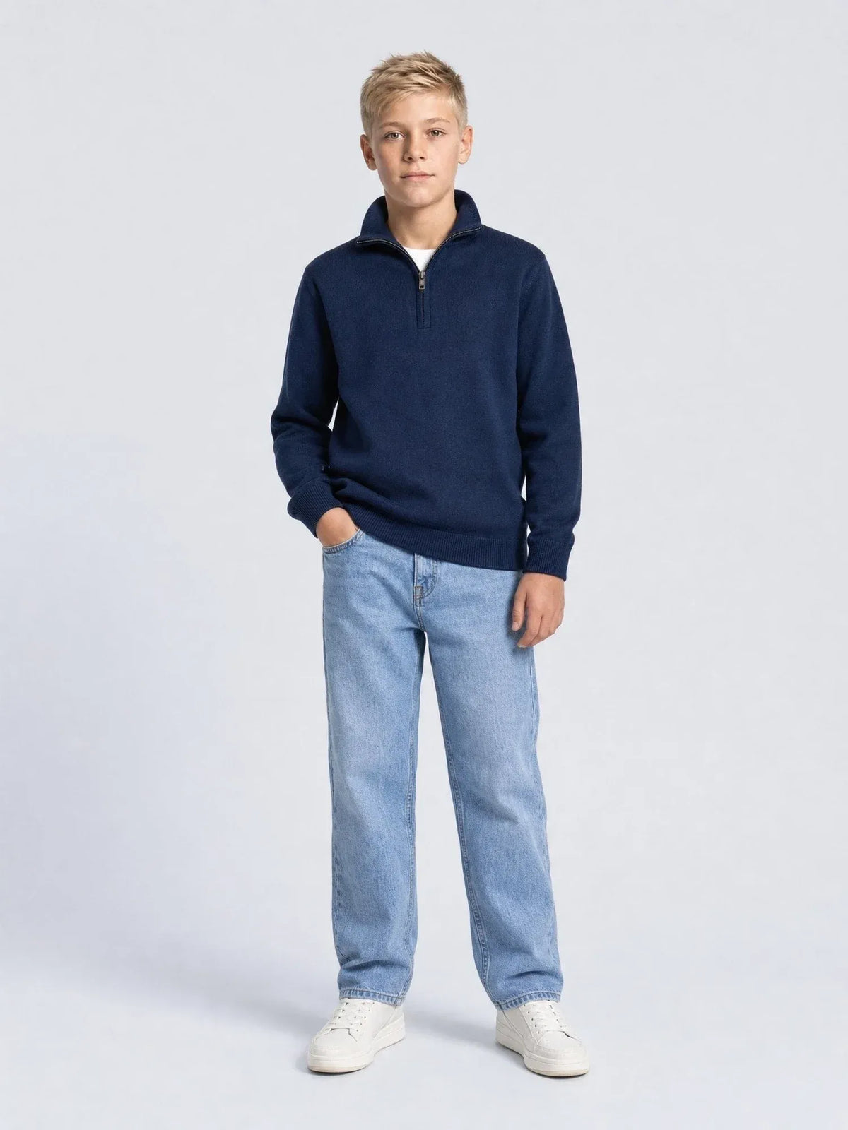 JEANS RAGAZZO PETROL INDUSTRIES LENNOX LOOSE FIT IN COTONE BIOLOGICO – LIGHT VINTAGE / BLU CHIARO