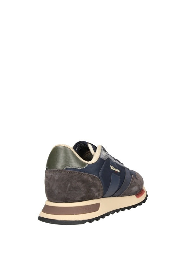 SCARPE UOMO BLAUER RYDER01 NYLON E CAMOSCIO – BLU