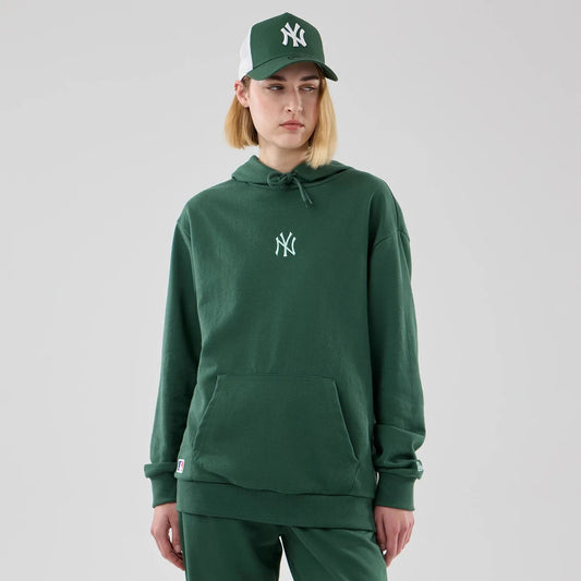 FELPA CON CAPPUCCIO NEW ERA NEW YORK YANKEES ESSENTIAL FLEECE – VERDE SCURO