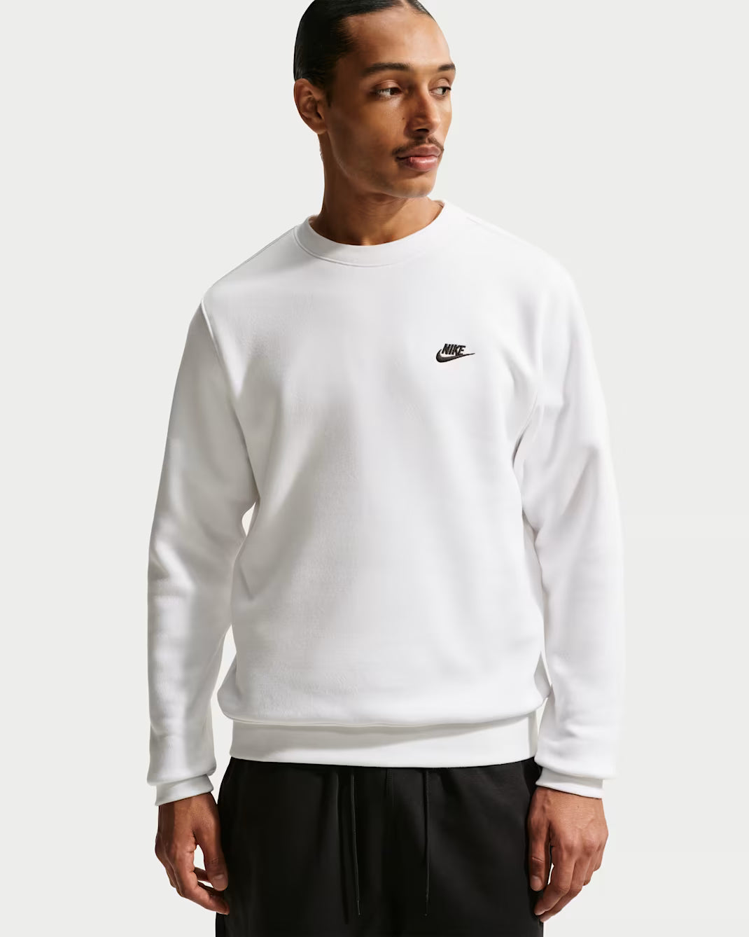 FELPA UOMO NIKE CLUB FLEECE CREW – BIANCO