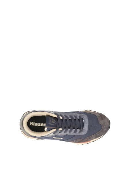 SCARPE UOMO BLAUER RYDER01 NYLON E CAMOSCIO – BLU