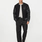 GIACCA BOMBER UOMO JUST CAVALLI MIX LEATHER – NERO
