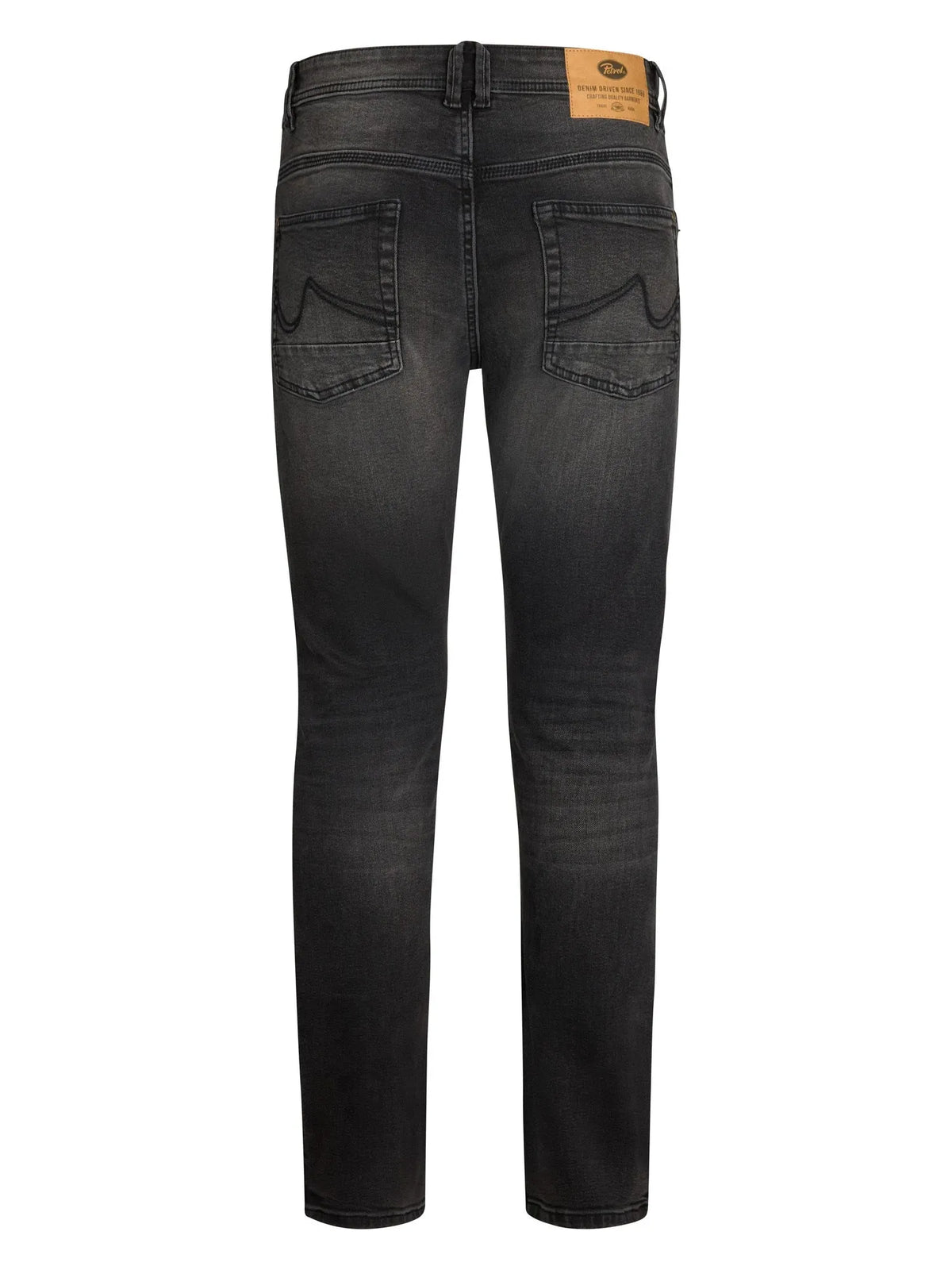 JEANS SLIM FIT UOMO PETROL INDUSTRIES SEAHAM EVERGLADES IN COTONE BIOLOGICO – BLACK STONE/ GRIGIO SCURO
