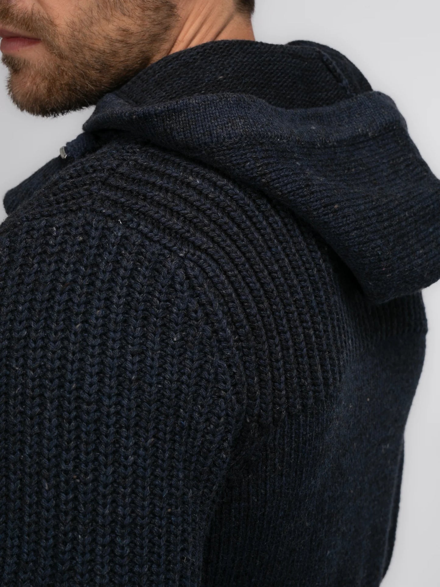 CARDIGAN PORTAGE RIB-KNIT