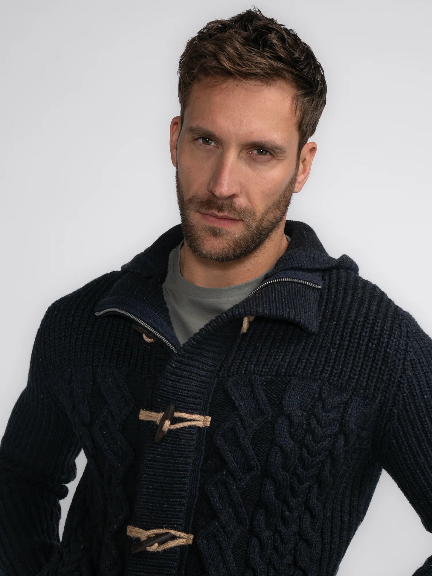 CARDIGAN PORTAGE RIB-KNIT