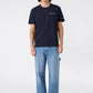 T-SHIRT UOMO CHAMPION ICONS LOGO RICAMATO – BLU