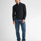 MAGLIONE UOMO MEZZA ZIP IN MAGLIA MORBIDA PETROL INDUSTRIES – REGULAR FIT CON COLLO ALTO E TASCHE