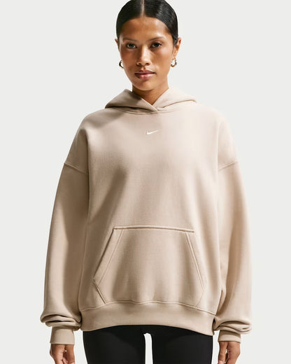 FELPA DONNA NIKE STUDIO FLEECE OVERSIZE CAPPUCCIO – BEIGE