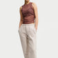 PANTALONI TUTA DONNA NIKE STUDIO LOGO FLEECE – BEIGE