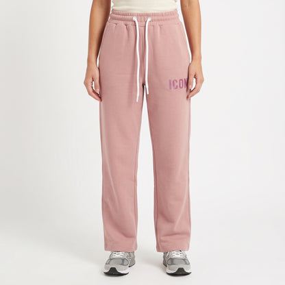 PANTALONE STRASS LOGO WIDE-LEG
