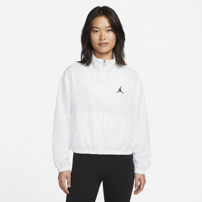 GIACCA RAGAZZA JORDAN WINDBREAKER CROP ZIP – BIANCO