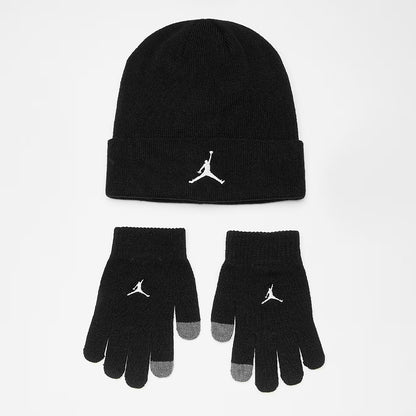 SET RAGAZZO JORDAN ESSENTIALS CUFFIA E GUANTI – NERO