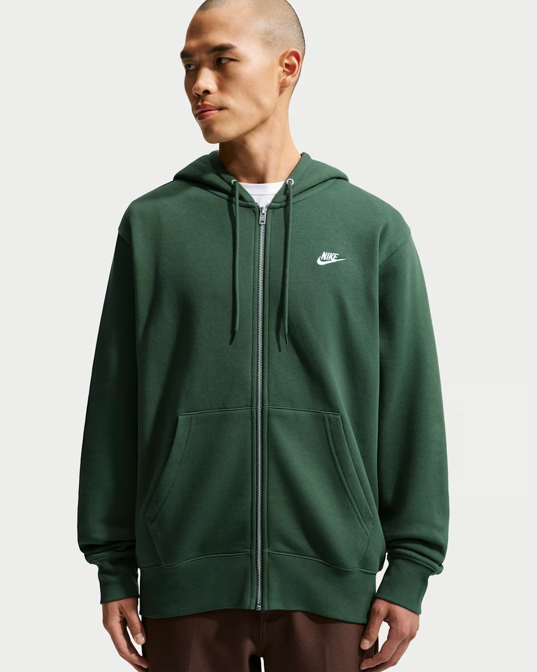 FELPA UOMO NIKE CLUB FLEECE FULL-ZIP – VERDE