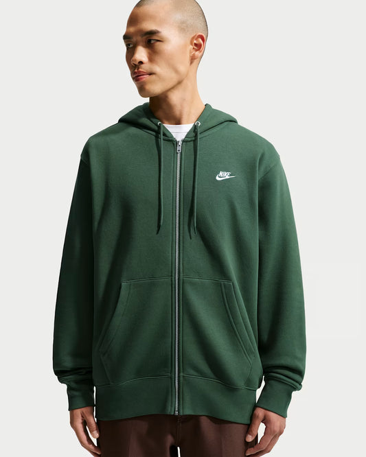 FELPA UOMO NIKE CLUB FLEECE FULL-ZIP – VERDE