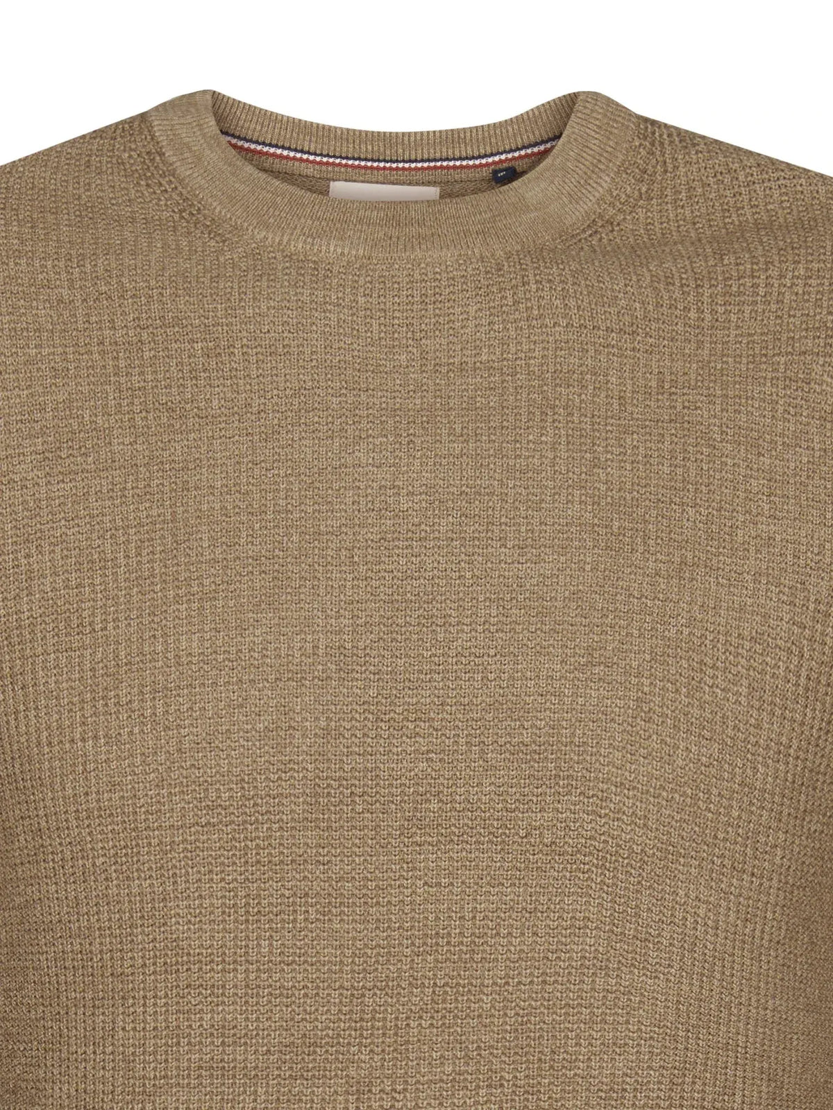 MAGLIA UOMO GIROCOLLO IN COTONE LEGGERO TESTURIZZATO PETROL INDUSTRIES REGULAR FIT – MARRONE