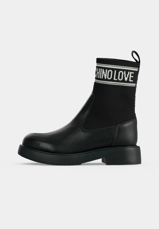 STIVALETTO DONNA LOVE MOSCHINO ANKLE BOOTS – NERO
