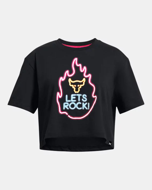 T-SHIRT GIRLS PROJECT ROCK CAMPUS CROP