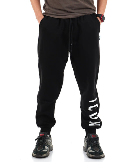 PANTALONI UOMO ICON BIG LOGO SLIM FIT – NERO / VERDE