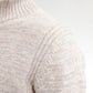 MAGLIONE UOMO IN COTONE PETROL INDUSTRIES CON BOTTONI E ZIP – BIANCO ANTICO
