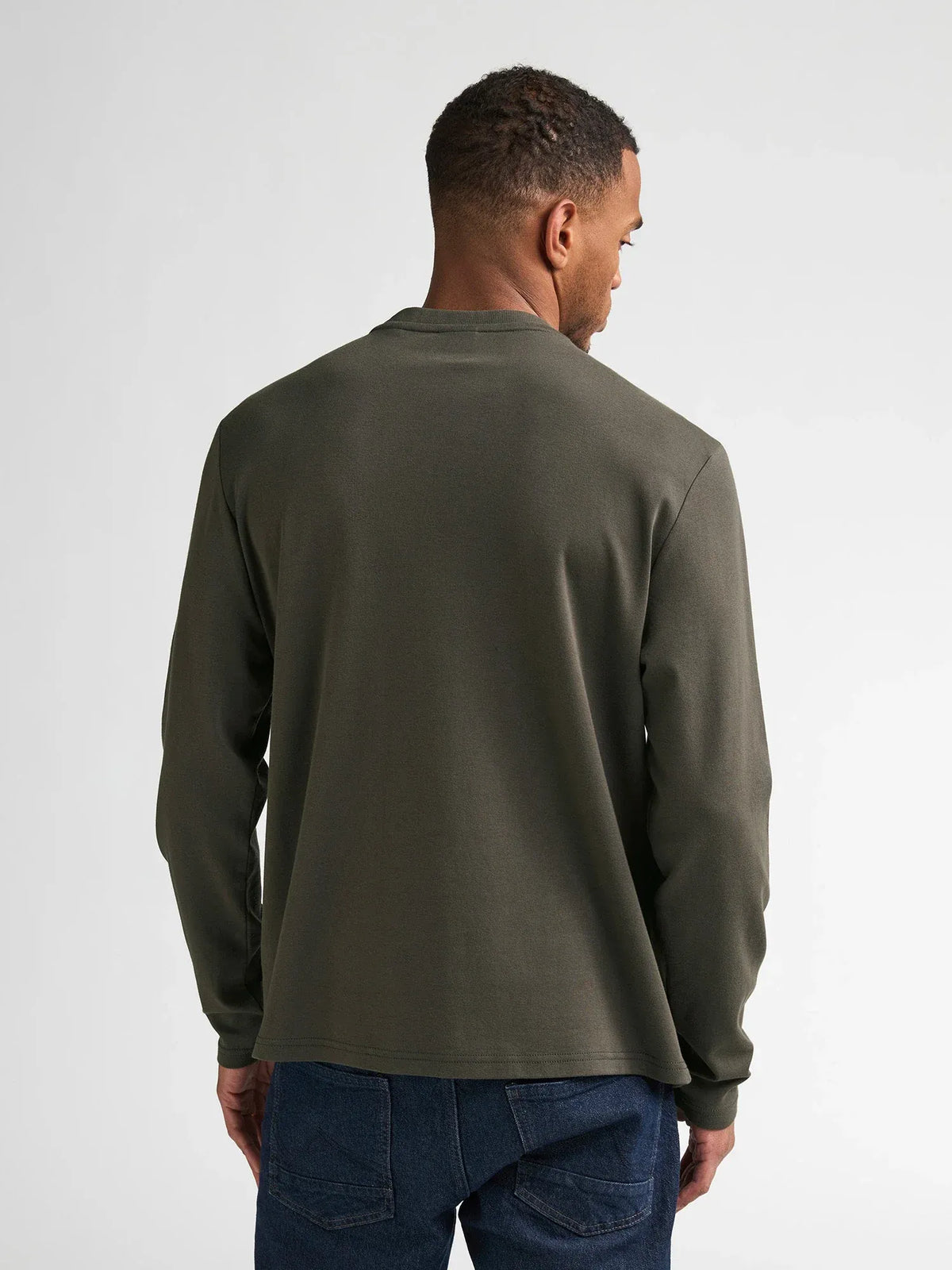 MAGLIA A MANICHE LUNGHE UOMO IN COTONE PETROL INDUSTRIES – REGULAR FIT VERDE