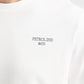 T-SHIRT UOMO IN COTONE PETROL INDUSTRIES ANTIQUE WHITE MELEE– REGULAR FIT CON STAMPA PETTO