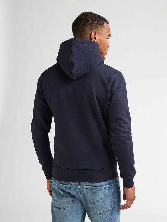 FELPA CON CAPPUCCIO UOMO IN COTONE PETROL INDUSTRIES - BLU