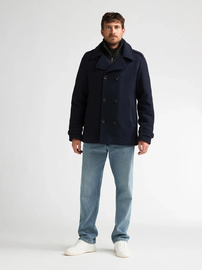 GIACCONE CABAN UOMO MISTO LANA PETROL INDUSTRIES – BLU