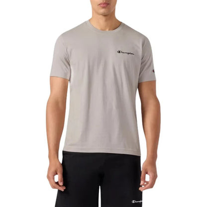 T-SHIRT UOMO CHAMPION ICONS LOGO RICAMATO – GHIACCIO