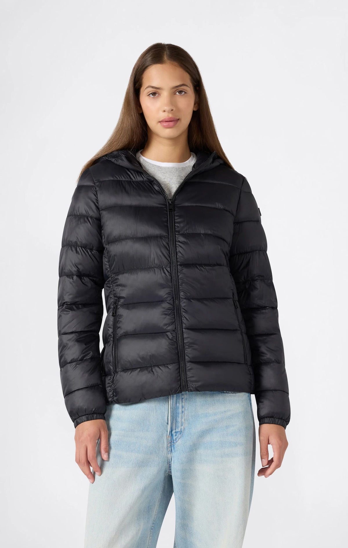 GIACCA DONNA CHAMPION IMBOTTITA CAPPUCCIO – NERO