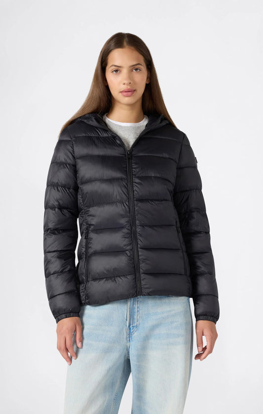 GIACCA DONNA CHAMPION IMBOTTITA CAPPUCCIO – NERO