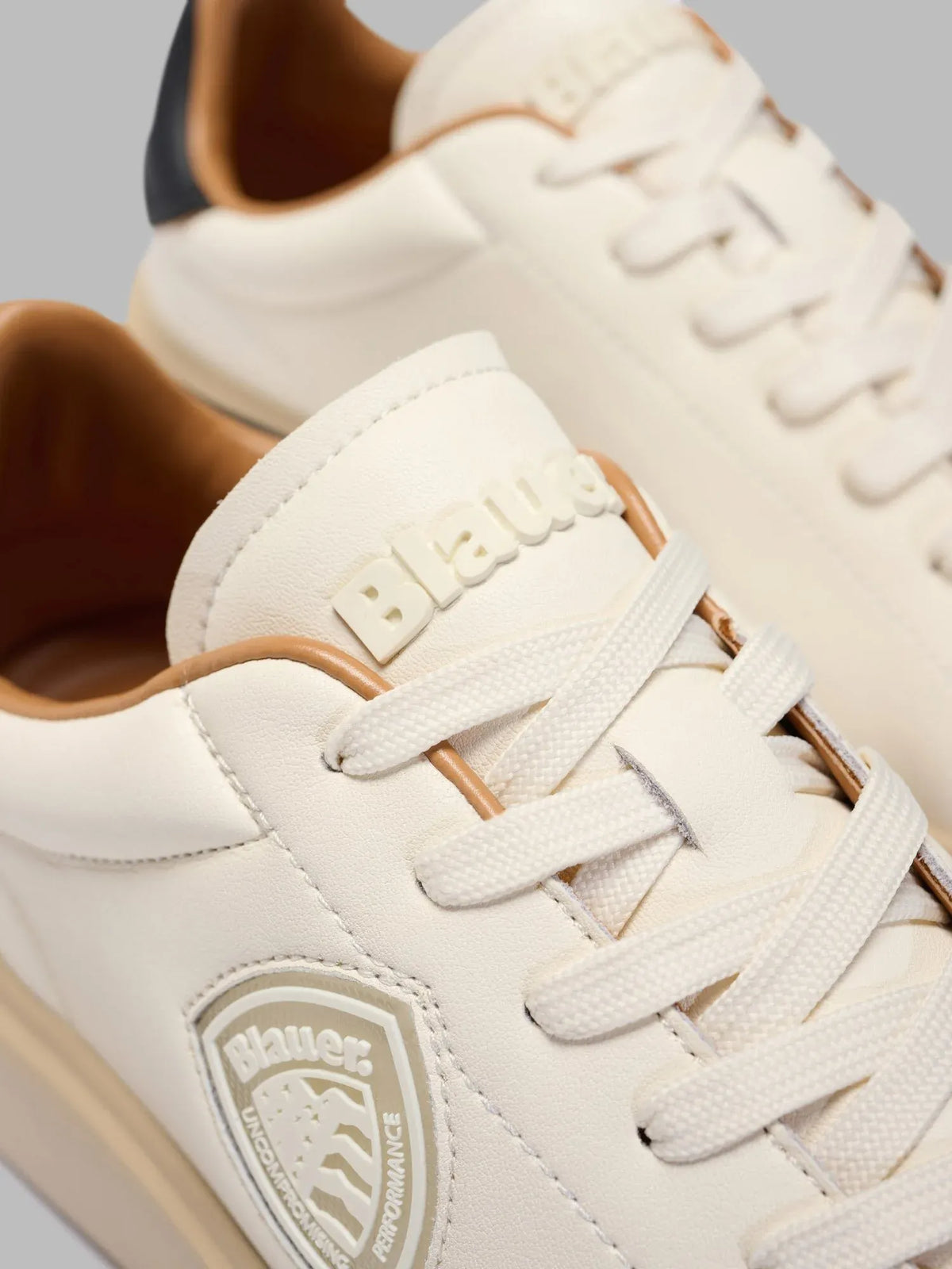 SCARPE UOMO BLAUER BUCK14 LEA IN PELLE – BIANCO CREMA