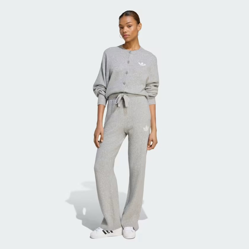 PANTALONI DONNA ADIDAS ESSENTIALS KNIT – GRIGIO CHIARO