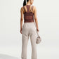 PANTALONI TUTA DONNA NIKE STUDIO LOGO FLEECE – BEIGE