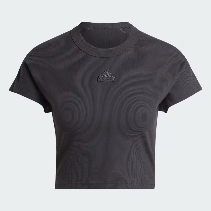 T-SHIRT LOUNGE RIBBED CROP