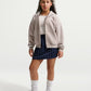 FELPA RAGAZZA NIKE STUDIO FLEECE CROP FULL ZIP – GRIGIO