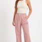PANTALONE STRASS LOGO WIDE-LEG