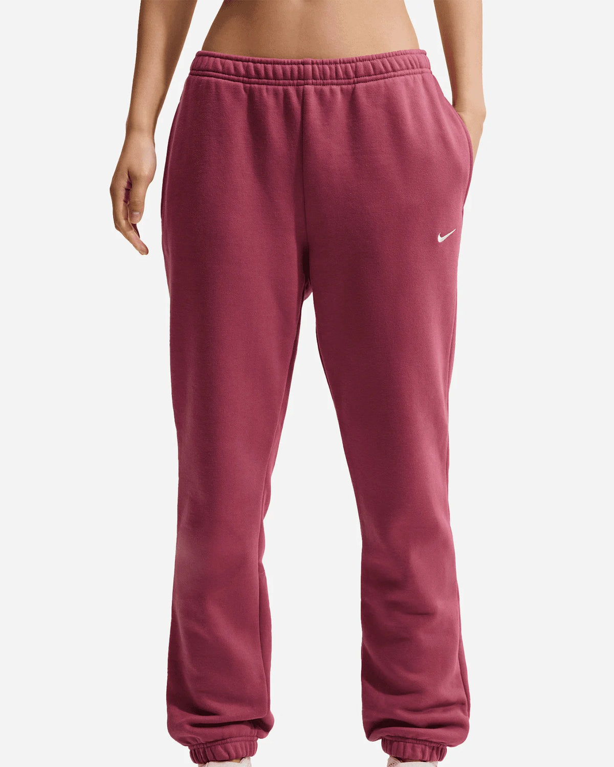 PANTALONI TUTA DONNA NIKE STUDIO LOGO FLEECE – ROSA SMOKE