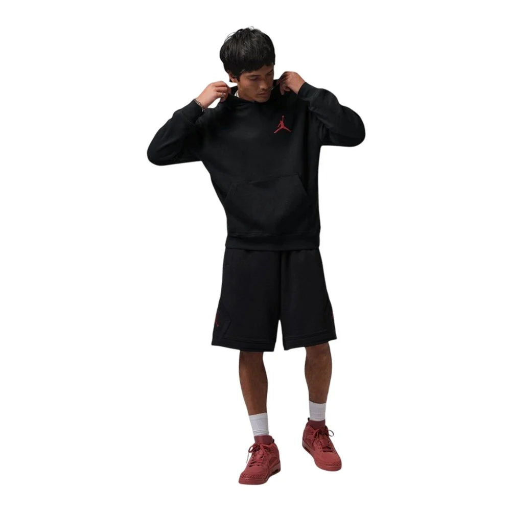 FELPA UOMO JORDAN SMALL LOGO CON CAPPUCCIO – NERO