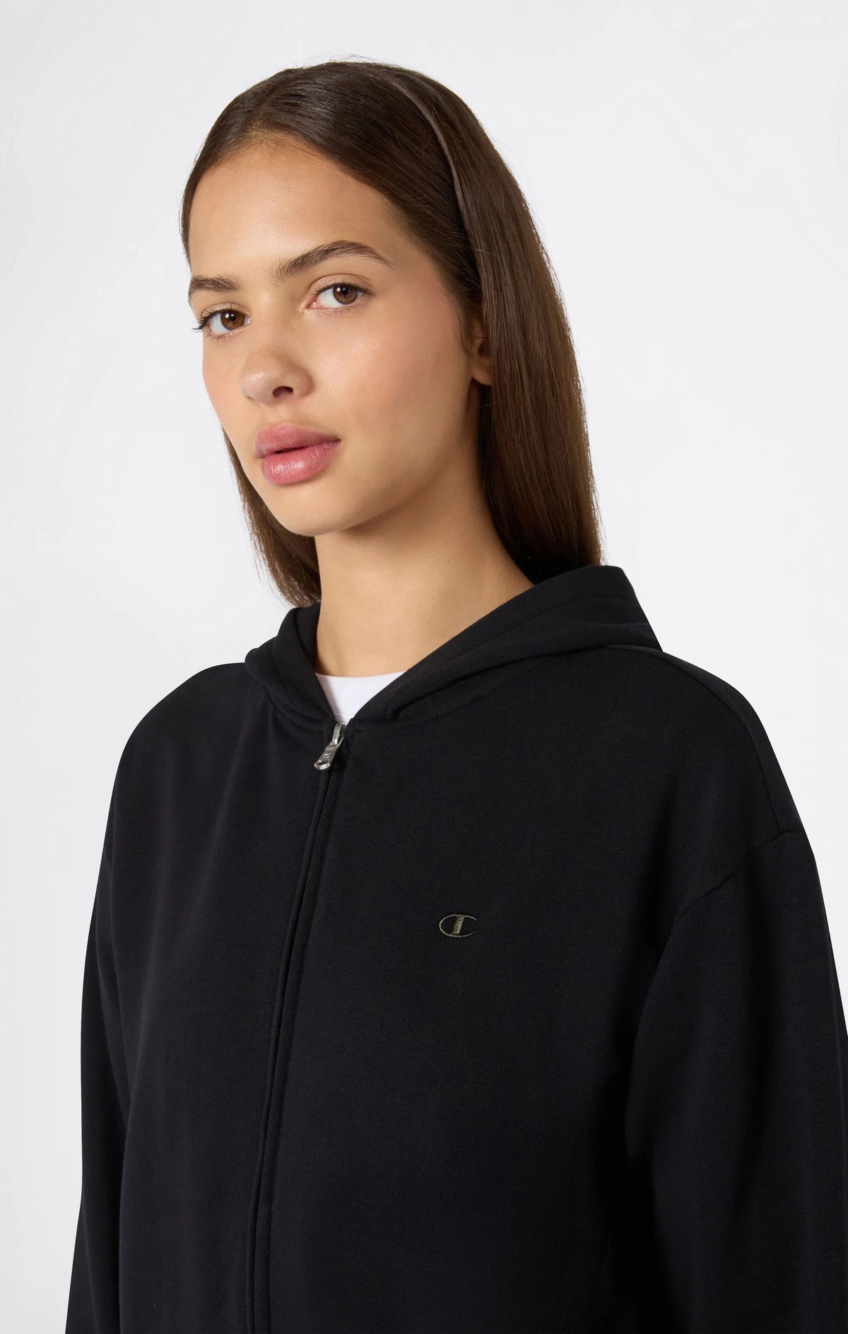 TUTA DONNA CHAMPION FULL ZIP CAPPUCCIO FLARE – NERO