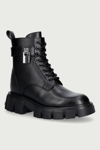 STIVALETTO DONNA MOSCHINO IN PELLE - NERO