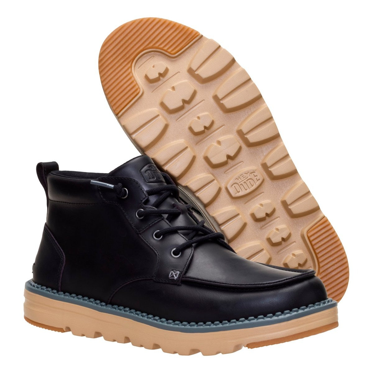 POLACCHINE UOMO HEY DUDE FLINT BOOT LEATHER – NERO