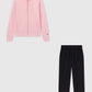 TUTA DONNA CHAMPION COLLO ALTO FELPATA – ROSA/NERO