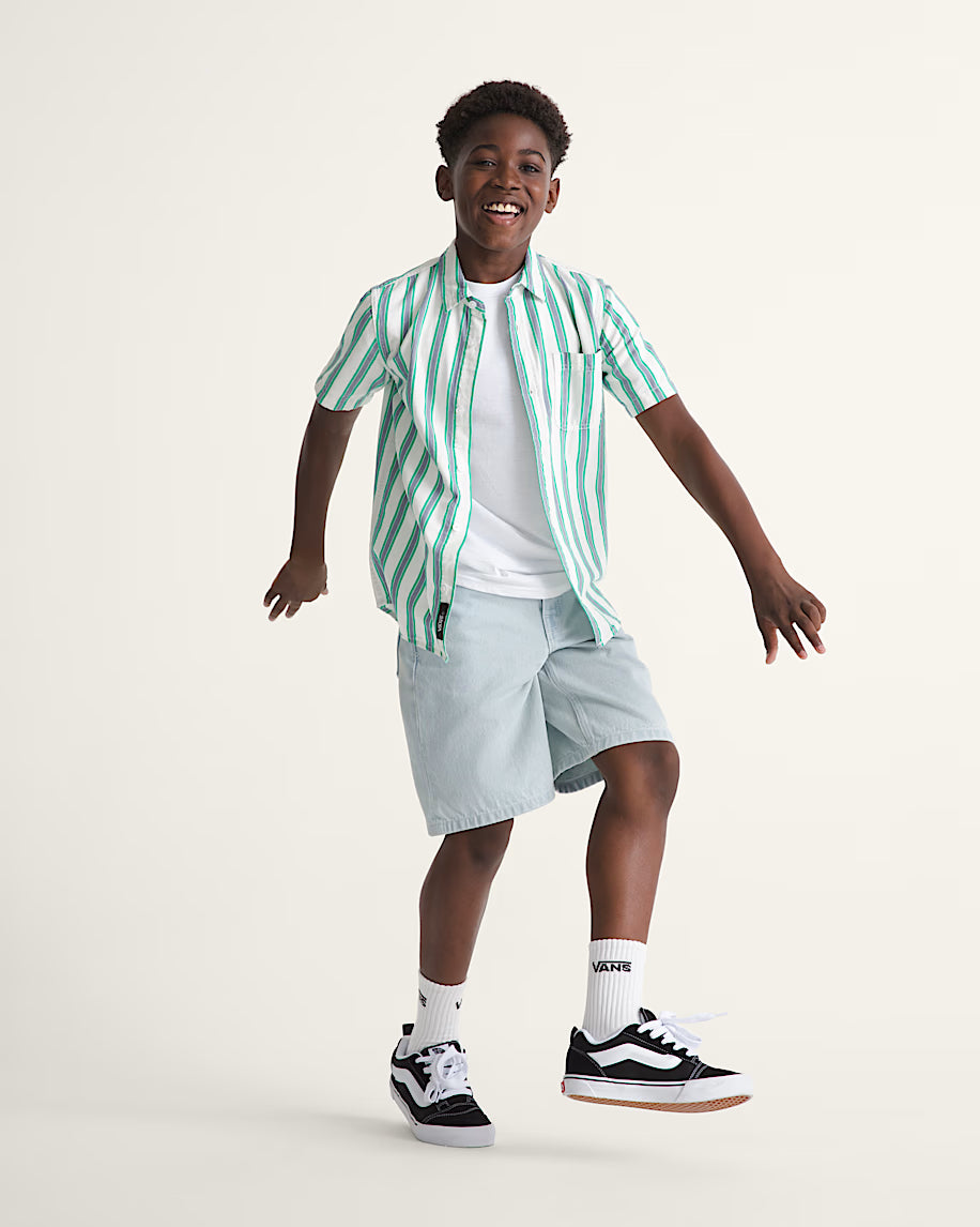 SHORT BOYS CHECK-5 BAGGY DENIM